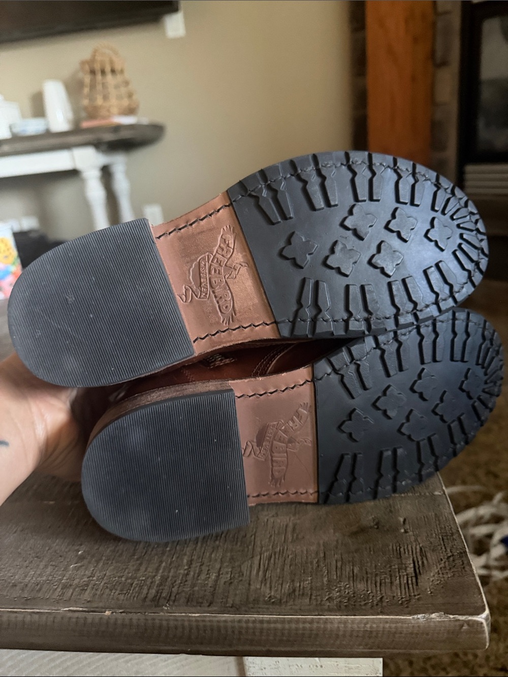 Freebies by Steve Manchester Leather Lace-Up Combat Boots - Picture 5 of 10